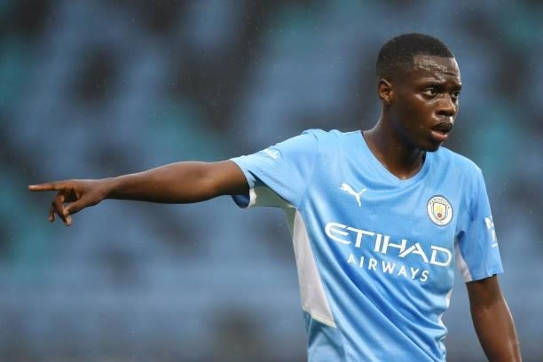 Claudio Gomes of Manchester City during the Pre Season Friendly between Manchester City and Preston North End at Manchester City Football Academy on...