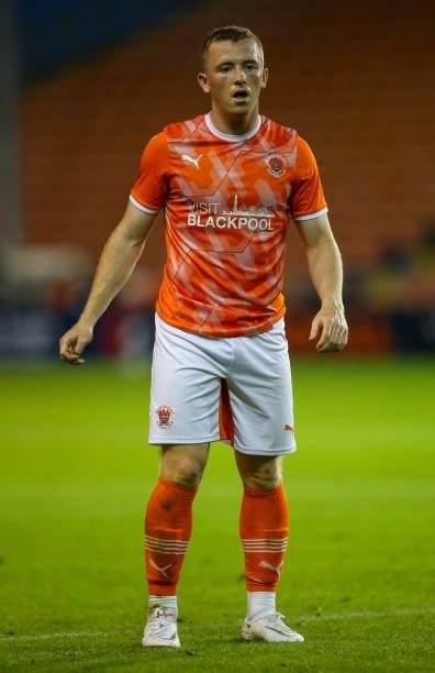 Blackpool's Shayne Lavery during the Pre-Season Friendly match between Blackpool and Burnley at Bloomfield Road on July 27, 2021 in Blackpool,...