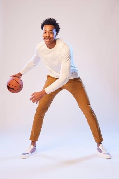 Draft Prospect Scottie Barnes poses for portraits during media availability and circuit as part of the 2021 NBA Draft on July 28, 2019 at the Westin...