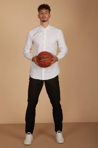 Draft Prospect, Alperen Sengun poses for portraits during media availability and circuit as part of the 2021 NBA Draft on July 28, 2019 at the Westin...