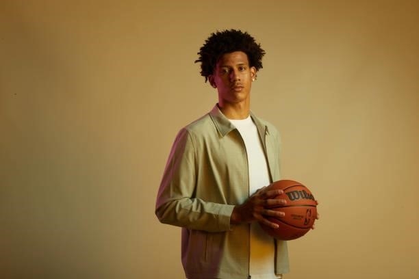 Draft Prospect, Jalen Johnson poses for portraits during media availability and circuit as part of the 2021 NBA Draft on July 28, 2019 at the Westin...