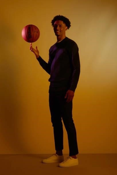Draft Prospect, Keon Johnson poses for portraits during media availability and circuit as part of the 2021 NBA Draft on July 28, 2019 at the Westin...