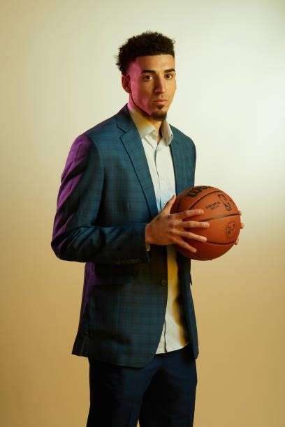 Draft Prospect, Chris Duarte poses for portraits during media availability and circuit as part of the 2021 NBA Draft on July 28, 2019 at the Westin...