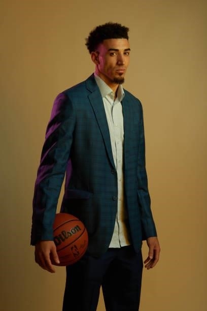 Draft Prospect, Chris Duarte poses for portraits during media availability and circuit as part of the 2021 NBA Draft on July 28, 2019 at the Westin...