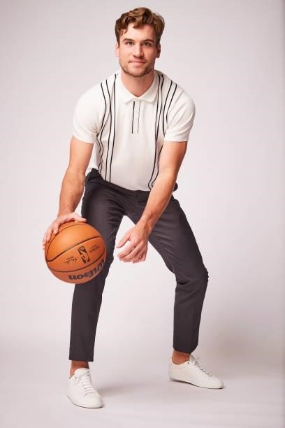 Draft prospect, Corey Kispert poses for portraits during media availability and circuit as part of the 2021 NBA Draft on July 28, 2019 at the Westin...