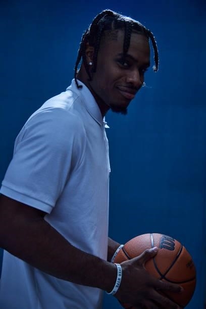 Draft Prospect, Davion Mitchell poses for portraits during media availability and circuit as part of the 2021 NBA Draft on July 28, 2019 at the...