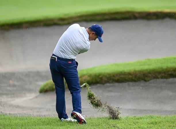 Tokyo , Japan - 29 July 2021; Collin Morikawa of USA on the 15th during round 1 of the men's individual stroke play at the Kasumigaseki Country Club...