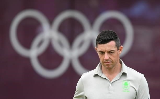 Tokyo , Japan - 29 July 2021; Rory McIlroy of Ireland on the 18th during round 1 of the men's individual stroke play at the Kasumigaseki Country Club...