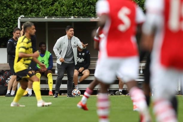 Watford manager Xisco during the Pre-Season Friendly between Arsenal and Watford at London Colney on July 28, 2021 in St Albans, England.