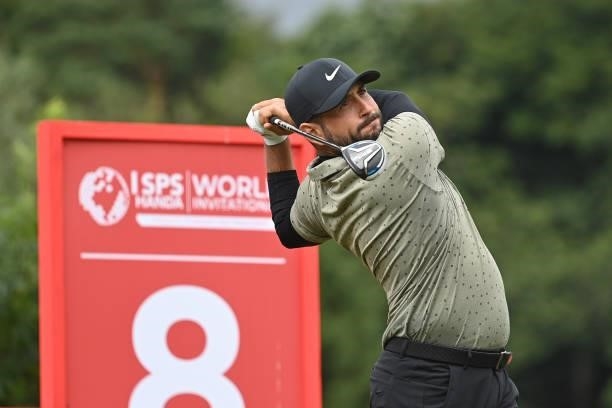 Alex Levy of France tees off during the first round of The ISPS HANDA World Invitational at Galgorm Spa & Golf Resort on July 29, 2021 in Ballymena,...