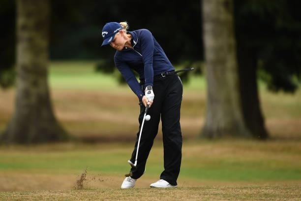 Alana Uriell of the United States hits an approach shot during the first round of The ISPS HANDA World Invitational at Massereene Golf Club on July...