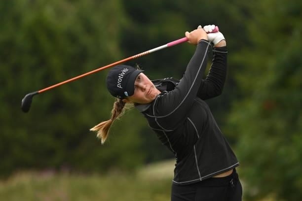 Jennifer Kupcho of the United States tees off during the first round of The ISPS HANDA World Invitational at Galgorm Spa & Golf Resort on July 29,...