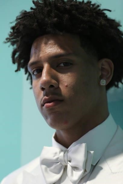 Jalen Johnson before the 2021 NBA Draft on July 29, 2021 at Barclays Center in Brooklyn, New York. NOTE TO USER: User expressly acknowledges and...