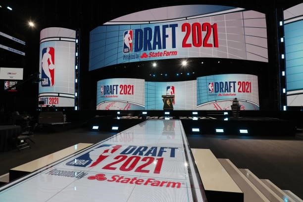An overall view of the 2021 NBA Draft on July 29, 2021 at the Barclays Center, New York. NOTE TO USER: User expressly acknowledges and agrees that,...