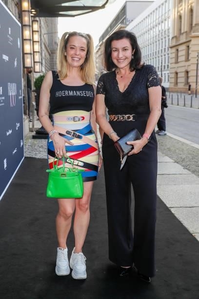 Marina Hoermanseder and Dorothee Bär attendFrauen 100 at Hotel De Rome on July 29, 2021 in Berlin, Germany.