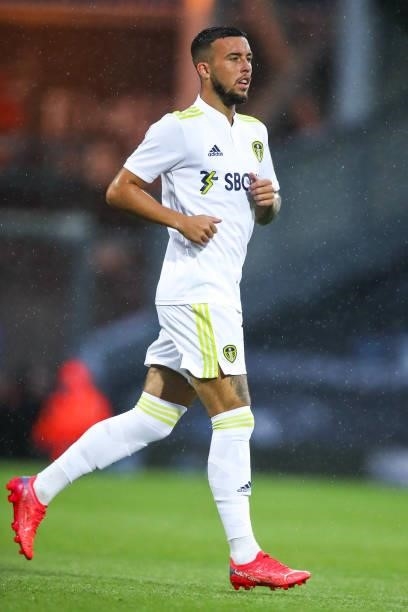 Sam Greenwood of Leeds United during the Pre-Season Friendly match between Blackburn Rovers and Leeds United at Ewood Park on July 28, 2021 in...