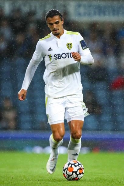 Pascal Struijk of Leeds United during the Pre-Season Friendly match between Blackburn Rovers and Leeds United at Ewood Park on July 28, 2021 in...