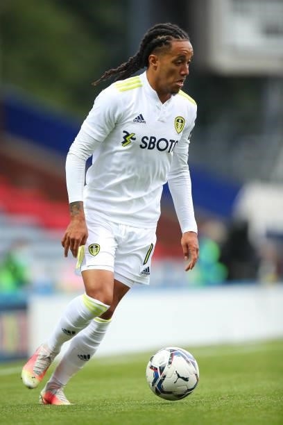 Helder Costa of Leeds United during the Pre-Season Friendly match between Blackburn Rovers and Leeds United at Ewood Park on July 28, 2021 in...