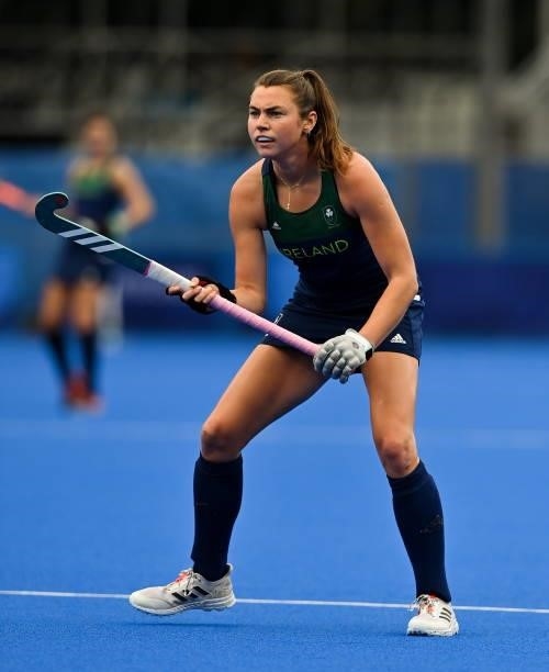 Tokyo , Japan - 30 July 2021; Deirdre Duke of Ireland during the women's pool A group stage match between Ireland and India at the Oi Hockey Stadium...