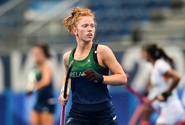 Tokyo , Japan - 30 July 2021; Sarah McAuley of Ireland during the women's pool A group stage match between Ireland and India at the Oi Hockey Stadium...