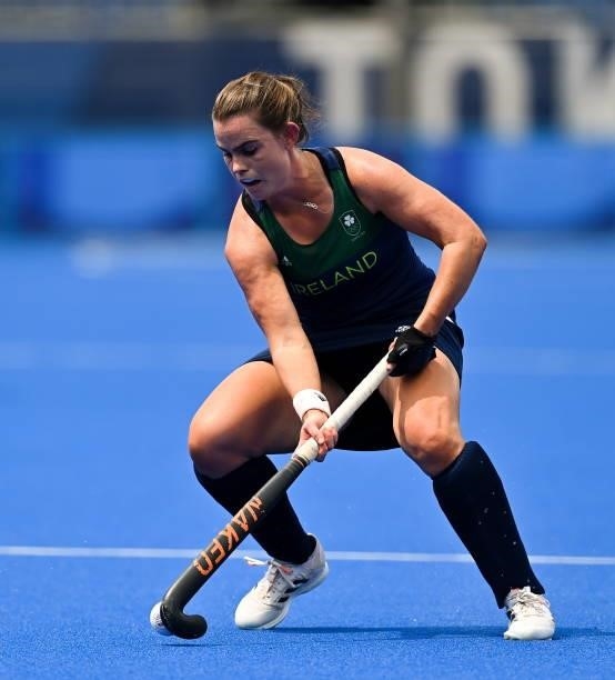 Tokyo , Japan - 30 July 2021; Lizzie Holden of Ireland during the women's pool A group stage match between Ireland and India at the Oi Hockey Stadium...