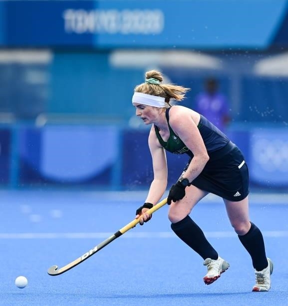 Tokyo , Japan - 30 July 2021; Naomi Carroll of Ireland during the women's pool A group stage match between Ireland and India at the Oi Hockey Stadium...
