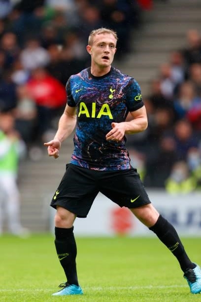 Oliver Skipp of Tottenham Hotspur during the Pre-Season Friendly match between Milton Keynes Dons and Tottenham Hotspur at Stadium MK on July 28,...