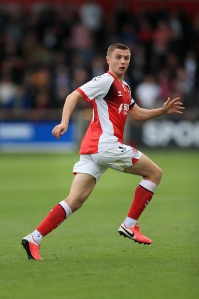 Jordan Rossiter of Fleetwood Town in action during the Pre-Season Friendly match between Fleetwood Town and Leeds United at Highbury Stadium on July...