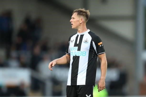 Matt Ritchie of Newcastle United during the pre season friendly between Burton Albion and Newcastle United at Pirelli Stadium on July 30, 2021 in...