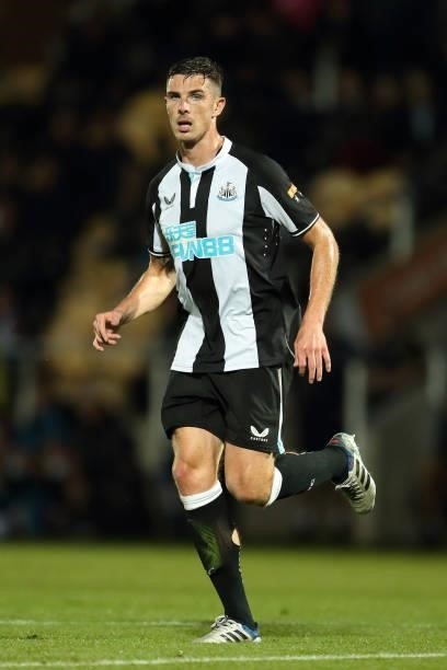 Ciaran Clark of Newcastle United during the pre season friendly between Burton Albion and Newcastle United at Pirelli Stadium on July 30, 2021 in...