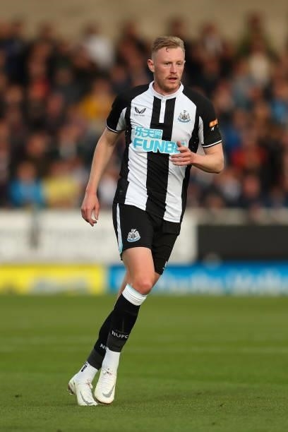 Sean Longstaff of Newcastle United during the pre season friendly between Burton Albion and Newcastle United at Pirelli Stadium on July 30, 2021 in...