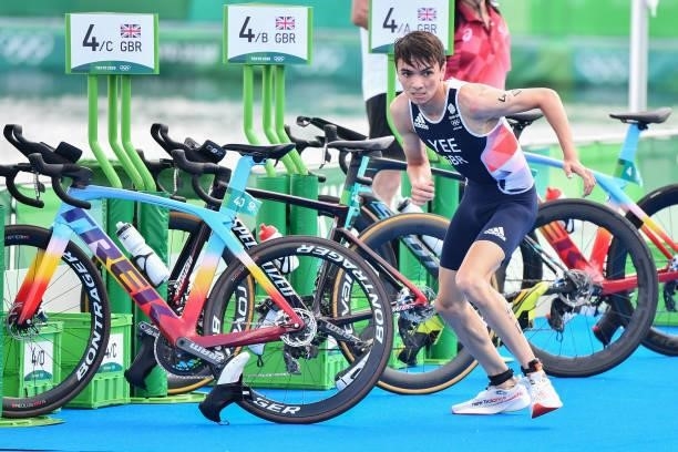 Alex YEE of Great Britain during the Triathlon Mixed Relay at Odaiba Marine Park on July 31, 2021 in Tokyo, Japan.