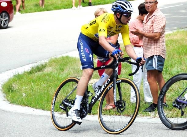 Alvaro Jose Hodeg Chagui of Deceuninck - Quick Step at cote de Corlier during the Stage 2 of Tour de l'Ain from Lagnieu to Saint-Vulbas on July 30,...