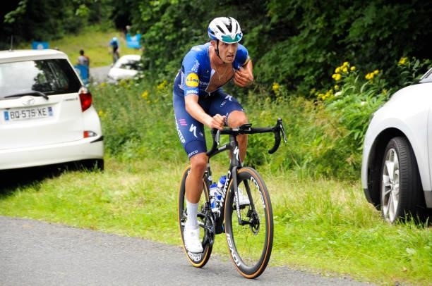 Jannik Steimle of Deceuninck - Quick Step at col de Portes during the Stage 2 of Tour de l'Ain from Lagnieu to Saint-Vulbas on July 30, 2021 in...