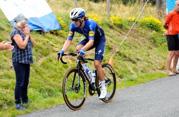 Shane Arshbold of Deceuninck - Quick Step at col de Portes during the Stage 2 of Tour de l'Ain from Lagnieu to Saint-Vulbas on July 30, 2021 in...