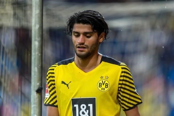 Mahmoud Dahoud of Borussia Dortmund looks dejected during the Preseason Friendly Match between Borussia Dortmund and FC Bologna at CASHPOINT Arena on...