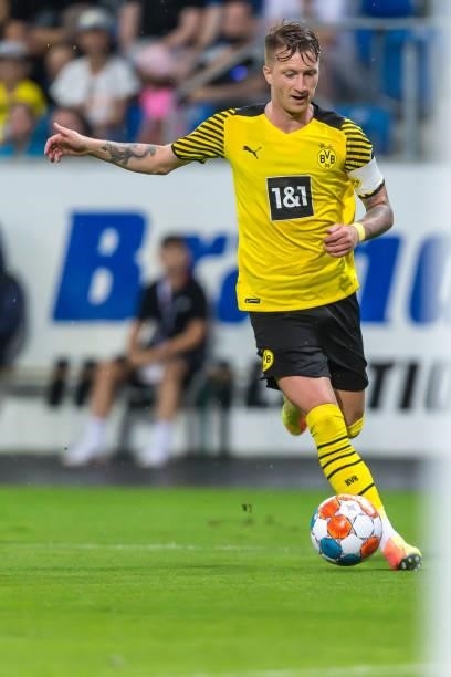 Marco Reus of Borussia Dortmund controls the Ball during the Preseason Friendly Match between Borussia Dortmund and FC Bologna at CASHPOINT Arena on...