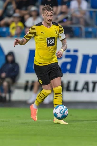Marco Reus of Borussia Dortmund controls the Ball during the Preseason Friendly Match between Borussia Dortmund and FC Bologna at CASHPOINT Arena on...