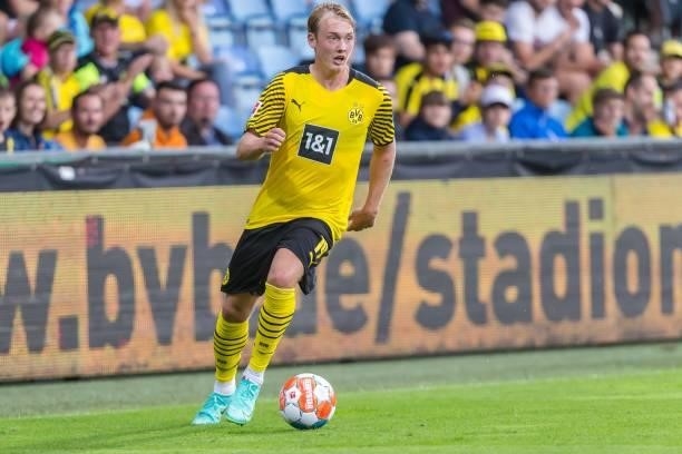 Julian Brandt of Borussia Dortmund controls the Ball during the Preseason Friendly Match between Borussia Dortmund and FC Bologna at CASHPOINT Arena...