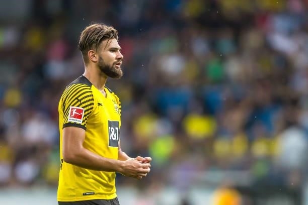 Antonios Papadopoulos of Borussia Dortmund Looks on during the Preseason Friendly Match between Borussia Dortmund and FC Bologna at CASHPOINT Arena...