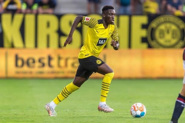 Abdoulaye of Borussia Dortmund controls the Ball during the Preseason Friendly Match between Borussia Dortmund and FC Bologna at CASHPOINT Arena on...