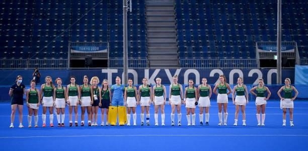 Tokyo , Japan - 31 July 2021; Ireland players after their women's pool A group stage match against Great Britain at the Oi Hockey Stadium during the...