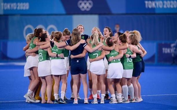 Tokyo , Japan - 31 July 2021; Ireland players after their women's pool A group stage match against Great Britain at the Oi Hockey Stadium during the...