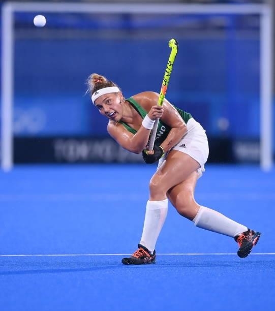 Tokyo , Japan - 31 July 2021; Lena Tice of Ireland during the women's pool A group stage match between Great Britain and Ireland at the Oi Hockey...