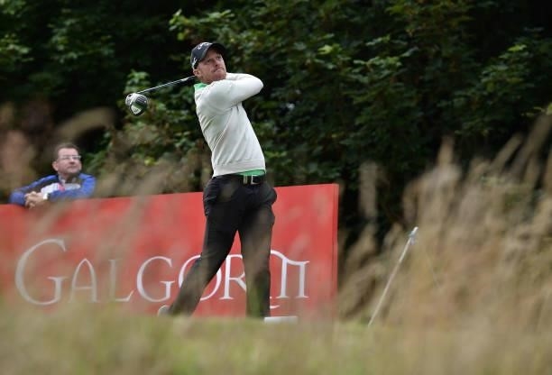 David Horsey on the 17th during Day Three of The ISPS HANDA World Invitational at Galgorm Spa & Golf Resort on July 31, 2021 in Ballymena, United...