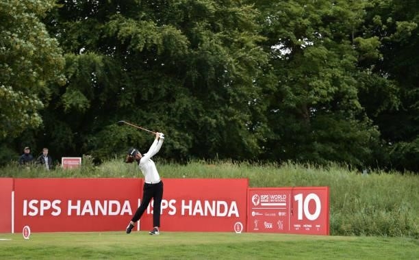 Chella Choi on the 10th tee during Day Three of The ISPS HANDA World Invitational at Galgorm Spa & Golf Resort on July 31, 2021 in Ballymena, United...