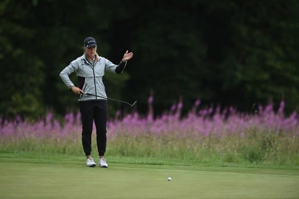Jennifer Kupcho of United States on the 10th during Day Three of The ISPS HANDA World Invitational at Galgorm Spa & Golf Resort on July 31, 2021 in...