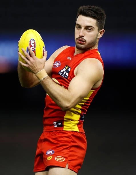 Brayden Fiorini of the Suns in action during the 2021 AFL Round 20 match between the Gold Coast Suns and the Melbourne Demons at Marvel Stadium on...