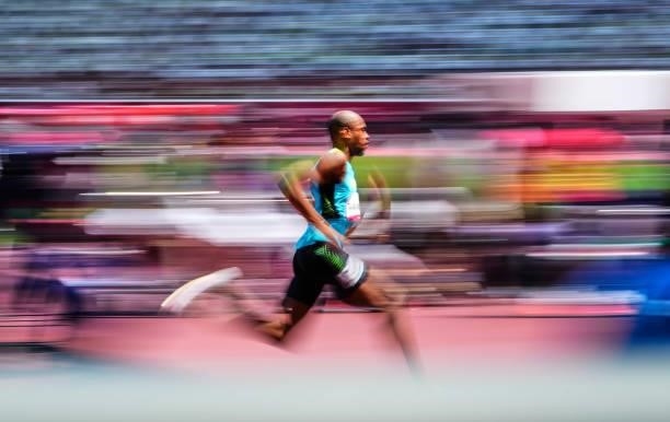 Steven Gardiner from Bahamas during 400m meter for menat the Tokyo Olympics, Tokyo Olympic stadium, Tokyo, Japan on August 1, 2021.