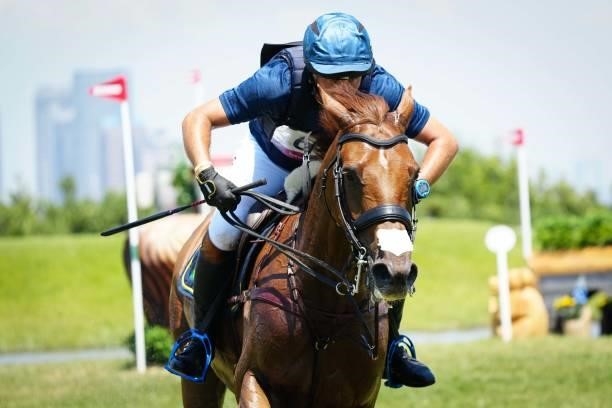 Carlos Parro riding Goliath during the Eventing Cross Country Team and Individual at Sea Forest Cross-Country Course on August 1, 2021 in Tokyo,...